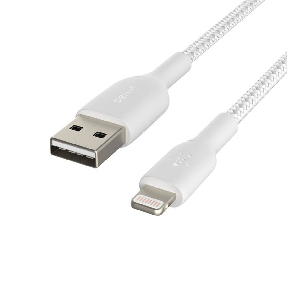 Belkin BoostCharge Braided Lightning to USB-A Cable 2M White CAA002bt2MWH tl:e5a113ec