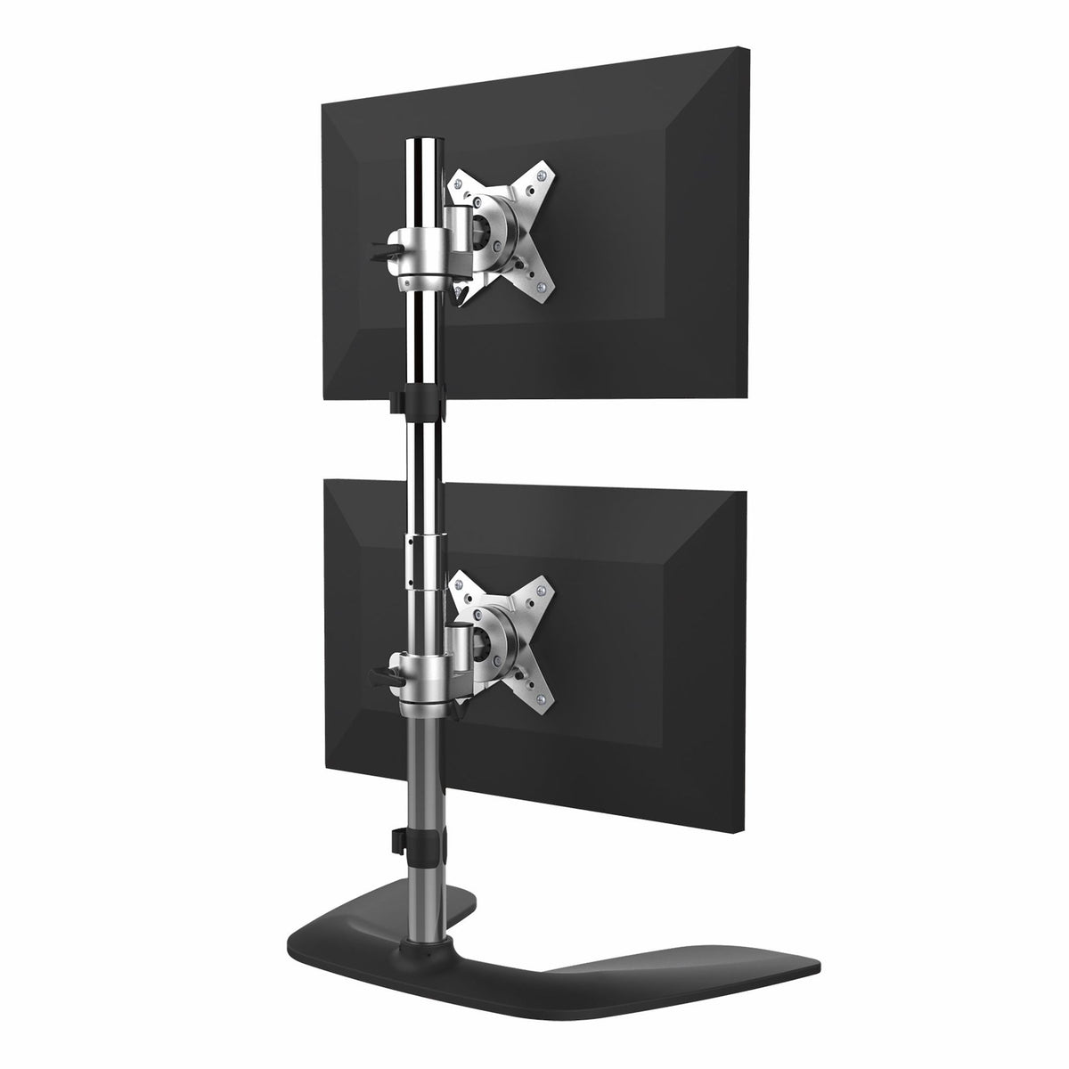 StarTech.com Vertical Dual Monitor Stand 27" 8kg VESA Aluminium Mount Black