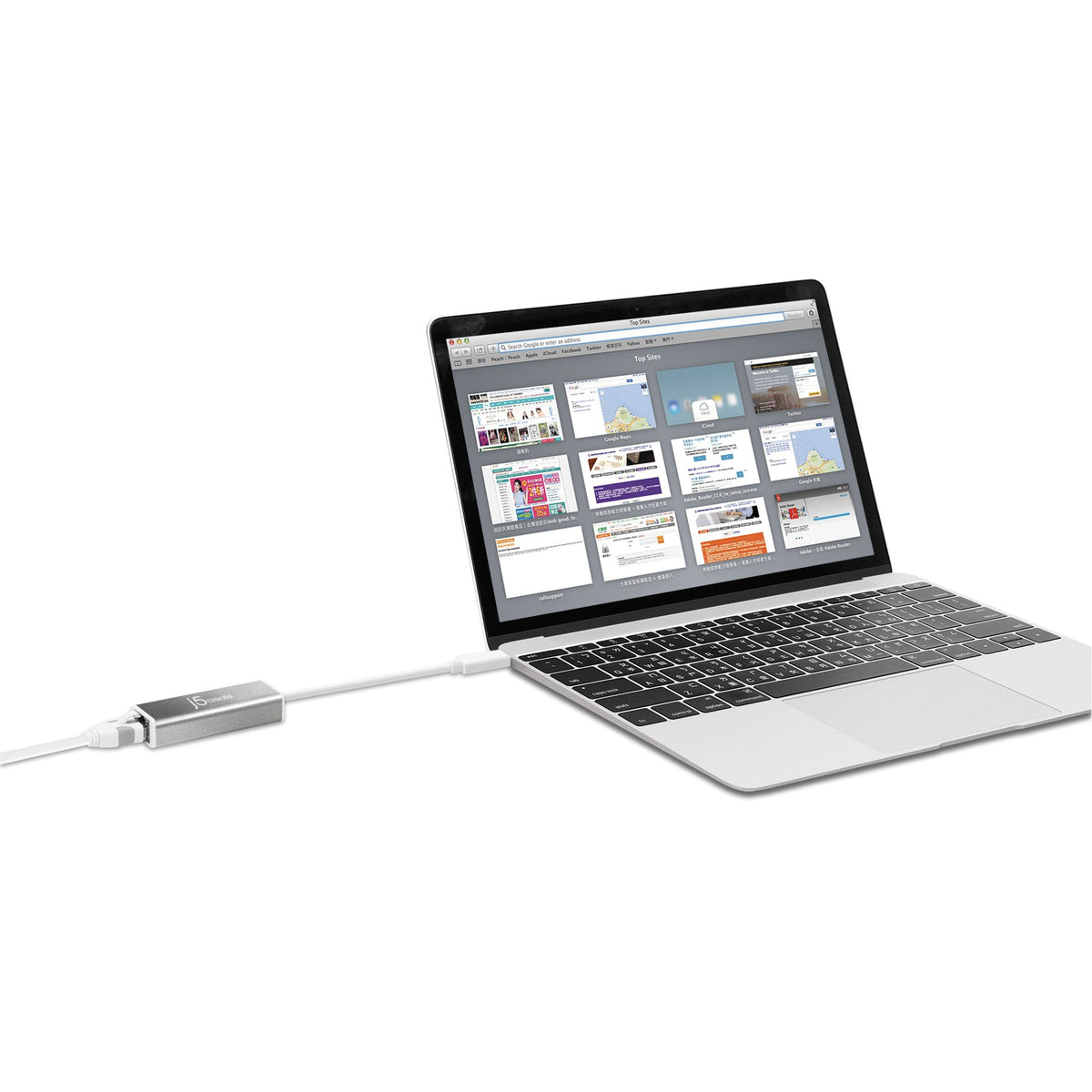 j5create JCE133G Gigabit Ethernet Adapter USB-C 1Port 10/100/1000Base-T