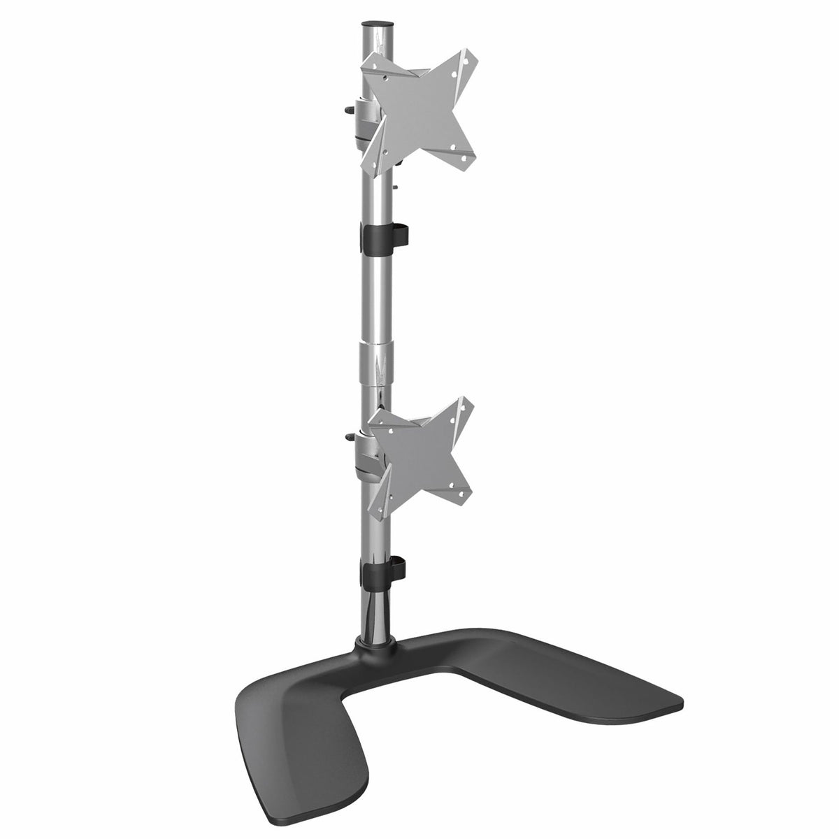 StarTech.com Vertical Dual Monitor Stand 27" 8kg VESA Aluminium Mount Black