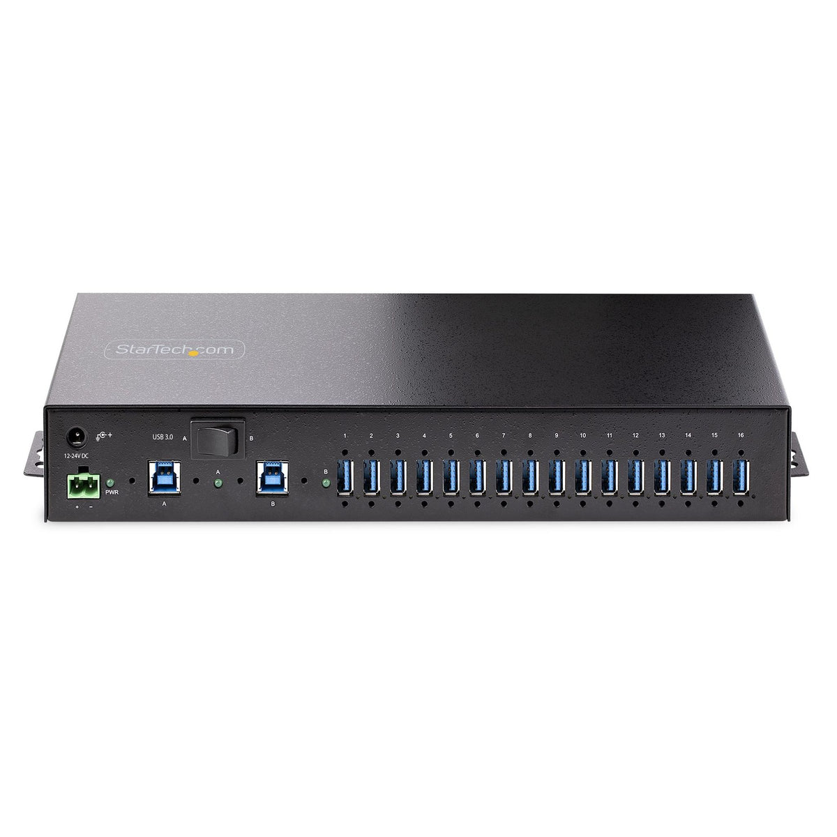 StarTech 16-Port Industrial USB 3.0 Hub 5Gbps Mountable with Level-4 ESD