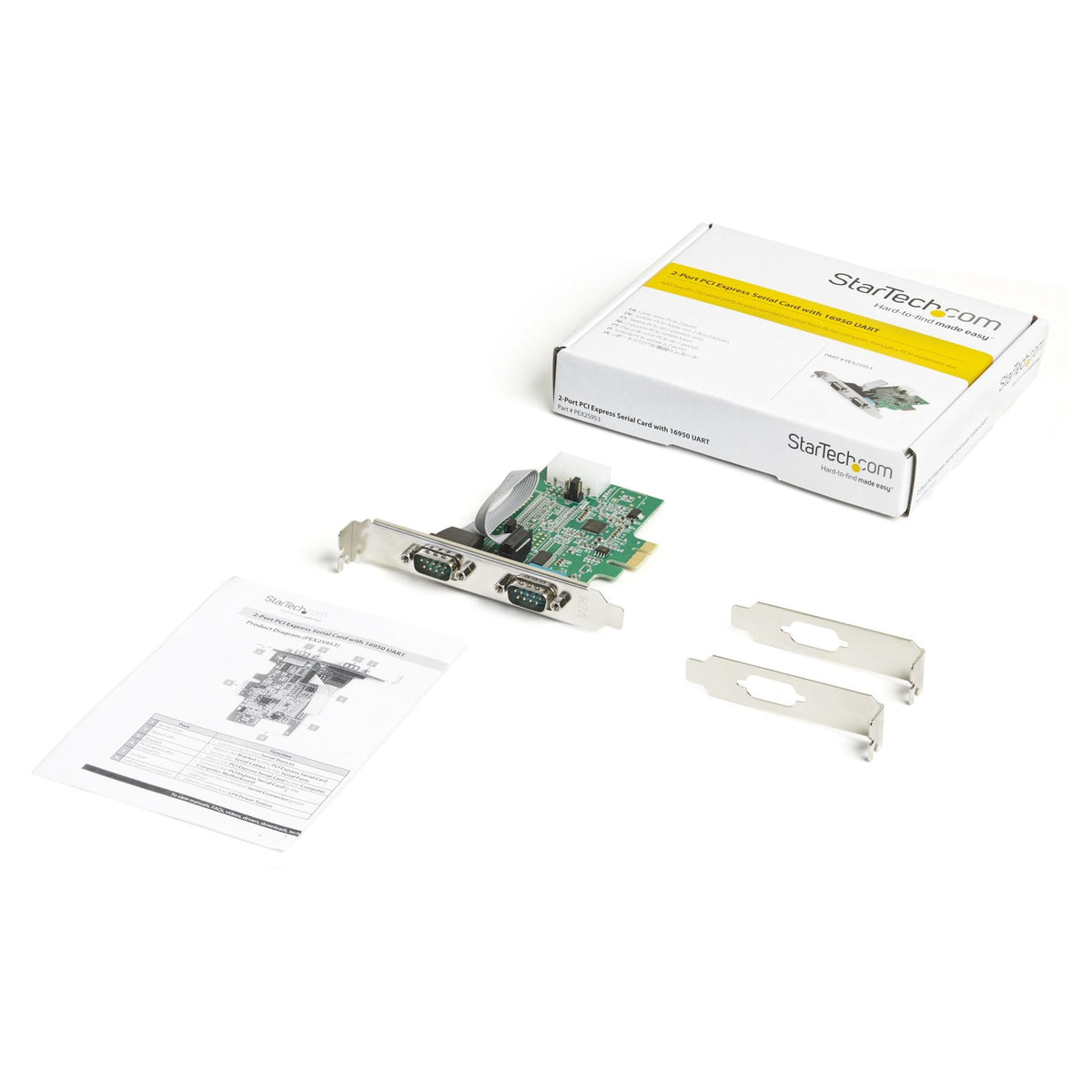 StarTech.com Serial Adapter with 16950 UART - Low-profile Plug-in Card - 1