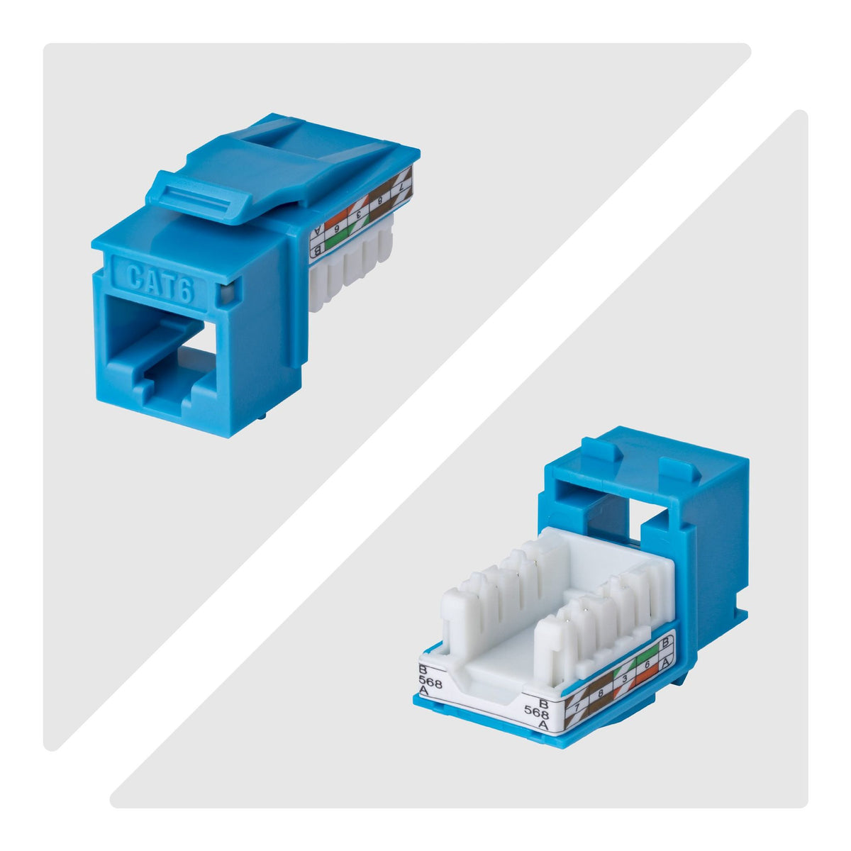 StarTech Cat6 Keystone Jack 24-Pack RJ45 Blue