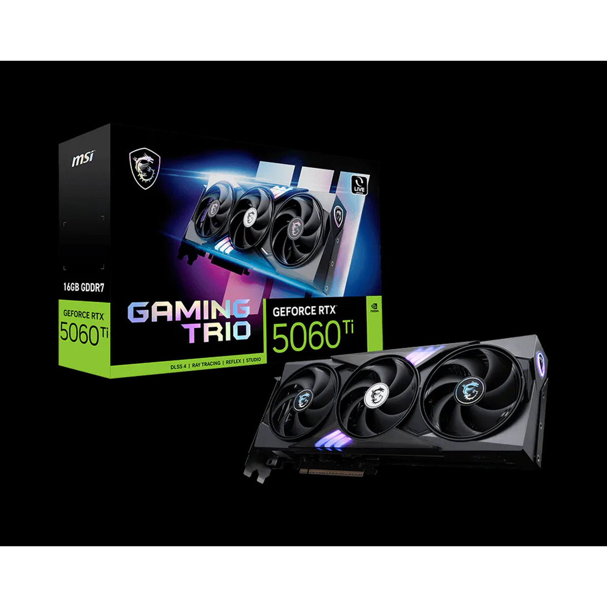 MSI GeForce RTX 5060 Ti 16G GAMING TRIO 16GB GDDR7 2572MHz Graphics Card tl:a03622fd