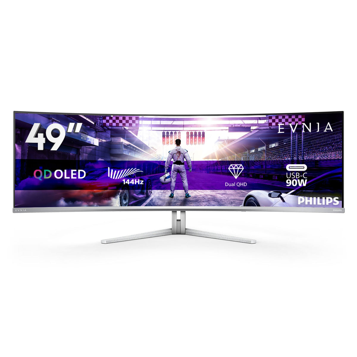 Philips Evnia 49M2C8900L 49" 144Hz Curved QD-OLED Gaming Monitor AmbiGlow
