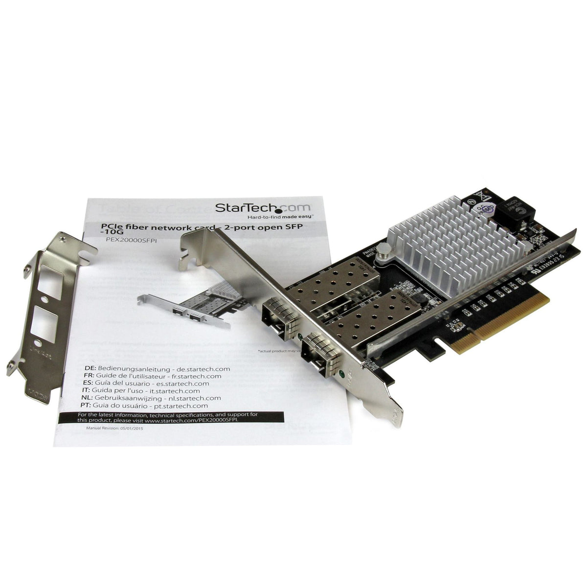 StarTech.com 10G Network Card 2x SFP+ Multimode LC Fiber PCI Express x4 20Gbit/s