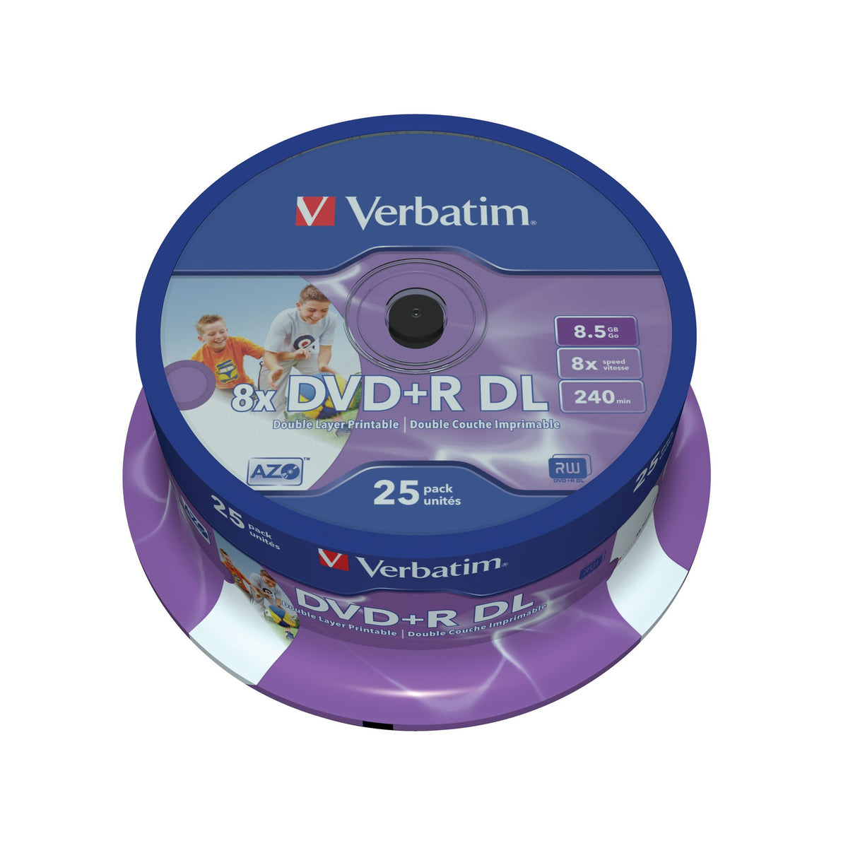 Verbatim 43667 DVD Recordable Media - DVD+R DL - 8x - 8.50 GB - 25 - 120mm