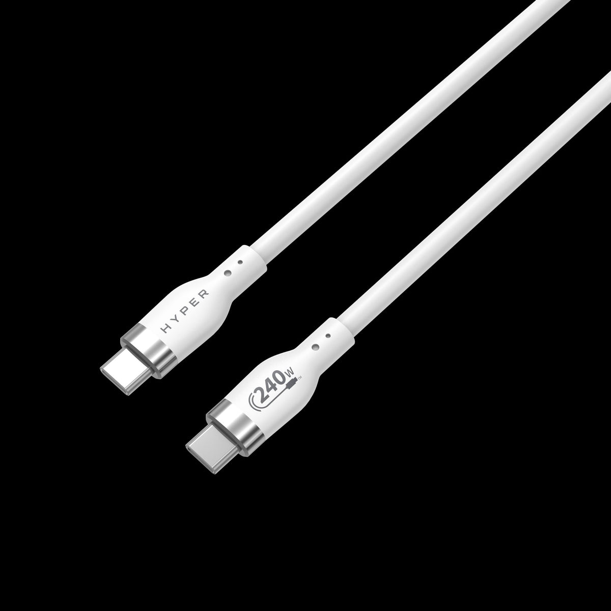Targus HyperJuice HJ4002WHGL 2m USB-C to USB-C Charging Cable White Tangle