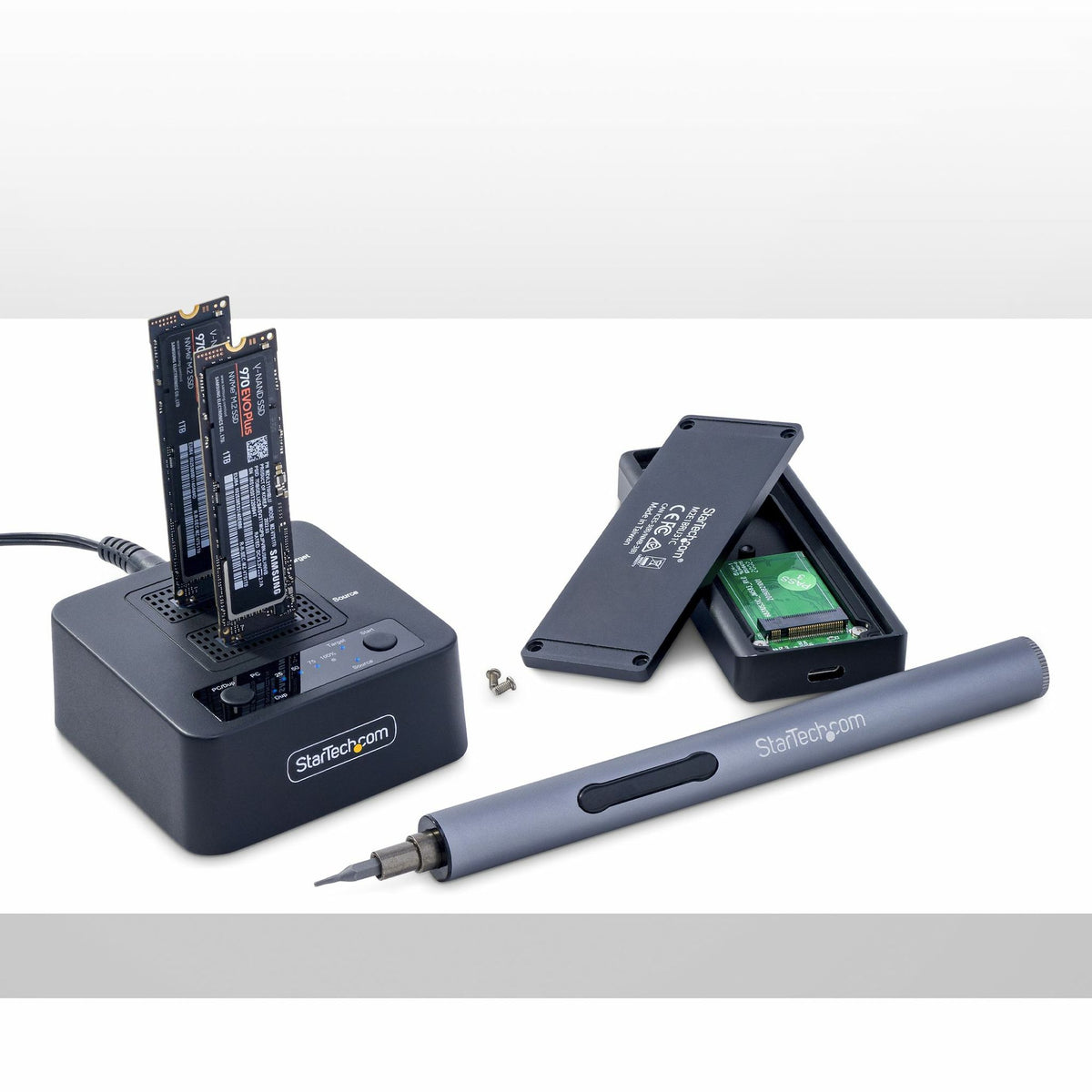 StarTech.com M.2 NVMe Drive Duplicator 90GBpm USB-C 3.2 20Gbps Dual-Bay Docking