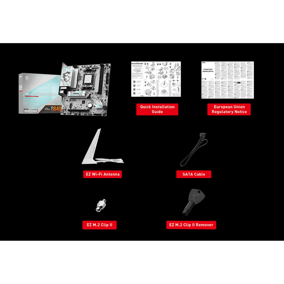 MSI B840M GAMING WIFI6E AMD B840 AM5 2xDDR5 128GB PCIe 4.0 2xM.2 2.5G LAN tl:45fc4b16