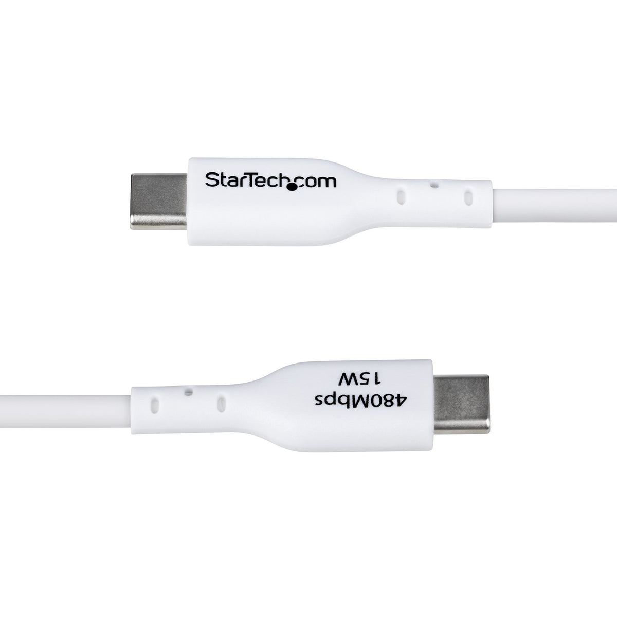 StarTech.com 2m USB-A to USB-C Charging Cable 3A White TPE Jacket USB 2.0