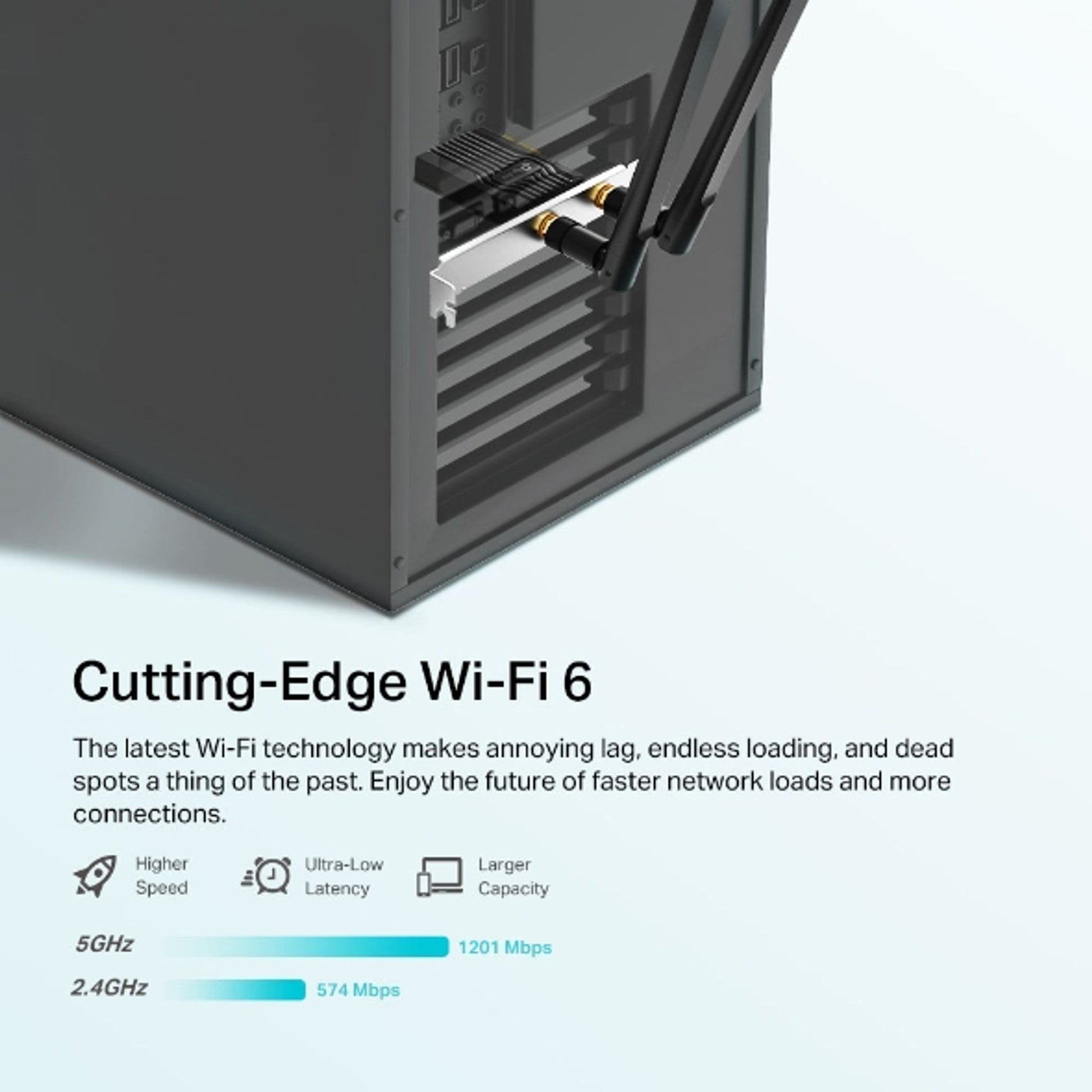 TP-Link Archer TX20E AX1800 Wi-Fi 6 Bluetooth 5.2 PCIe Adapter 1201Mbps 5GHz 574Mbps 2.4GHz tl:871ff35c