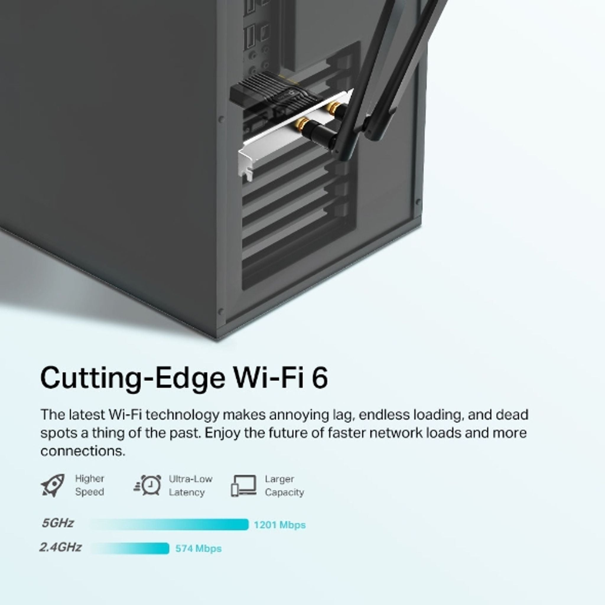 TP-Link Archer TX20E AX1800 Wi-Fi 6 Bluetooth 5.2 PCIe Adapter 1201Mbps 5GHz 574Mbps 2.4GHz tl:871ff35c