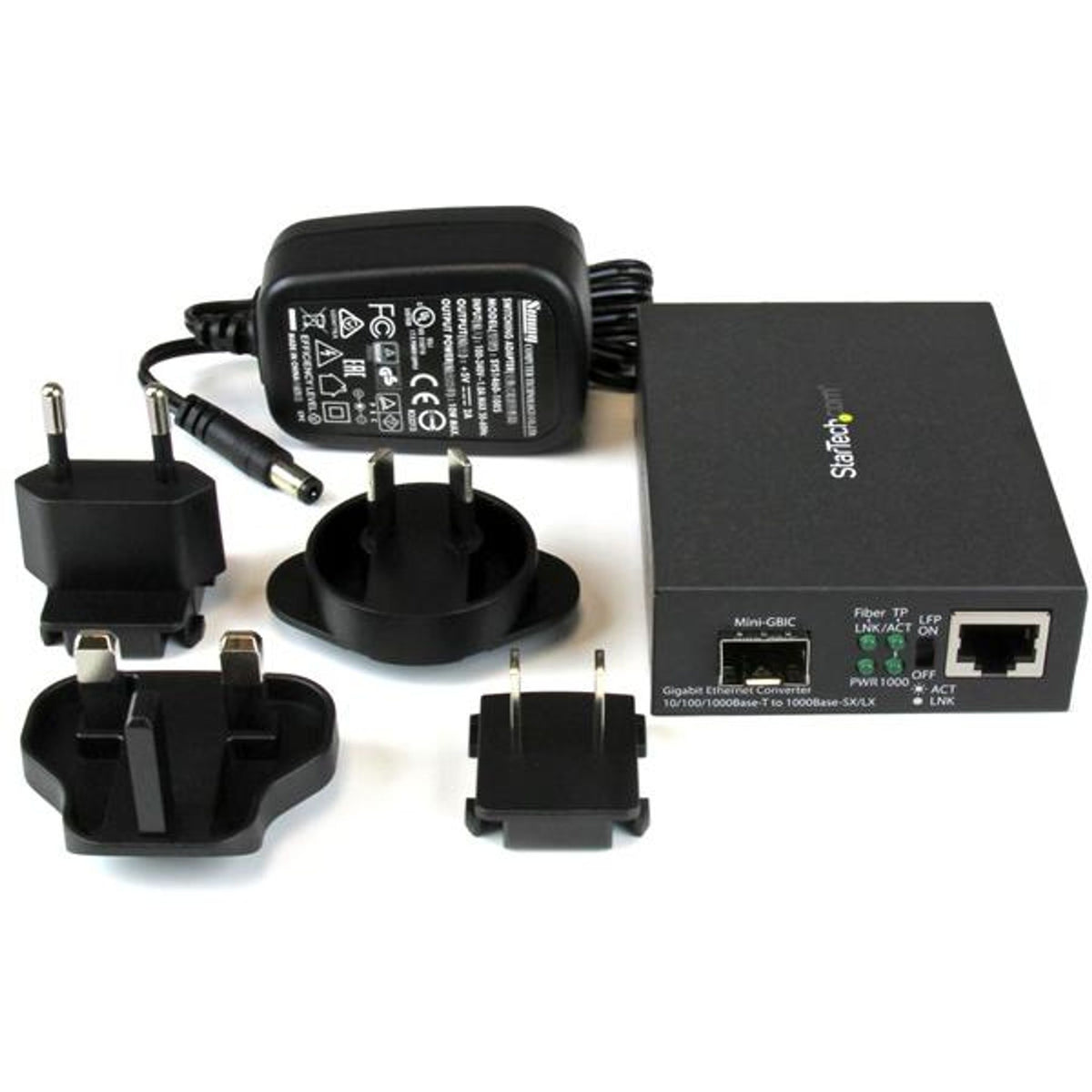 StarTech.com MCM1110SFP 10/100/1000Mbps RJ45 to SFP Media Converter IEEE 802.1q