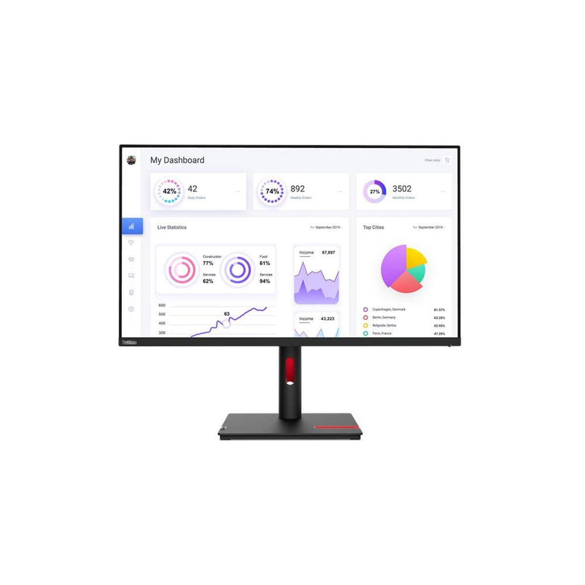 Lenovo ThinkVision T32p-30 32" UHD 4K IPS Monitor DP HDMI USB-C Hub VESA Adjustable tl:375ebd65