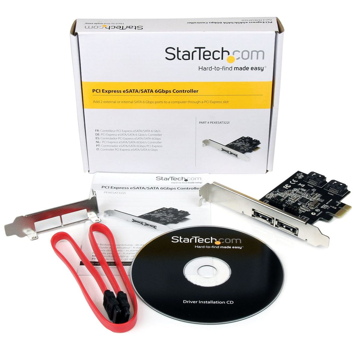StarTech PCIe SATA III eSATA Controller Card 2 Port Dual