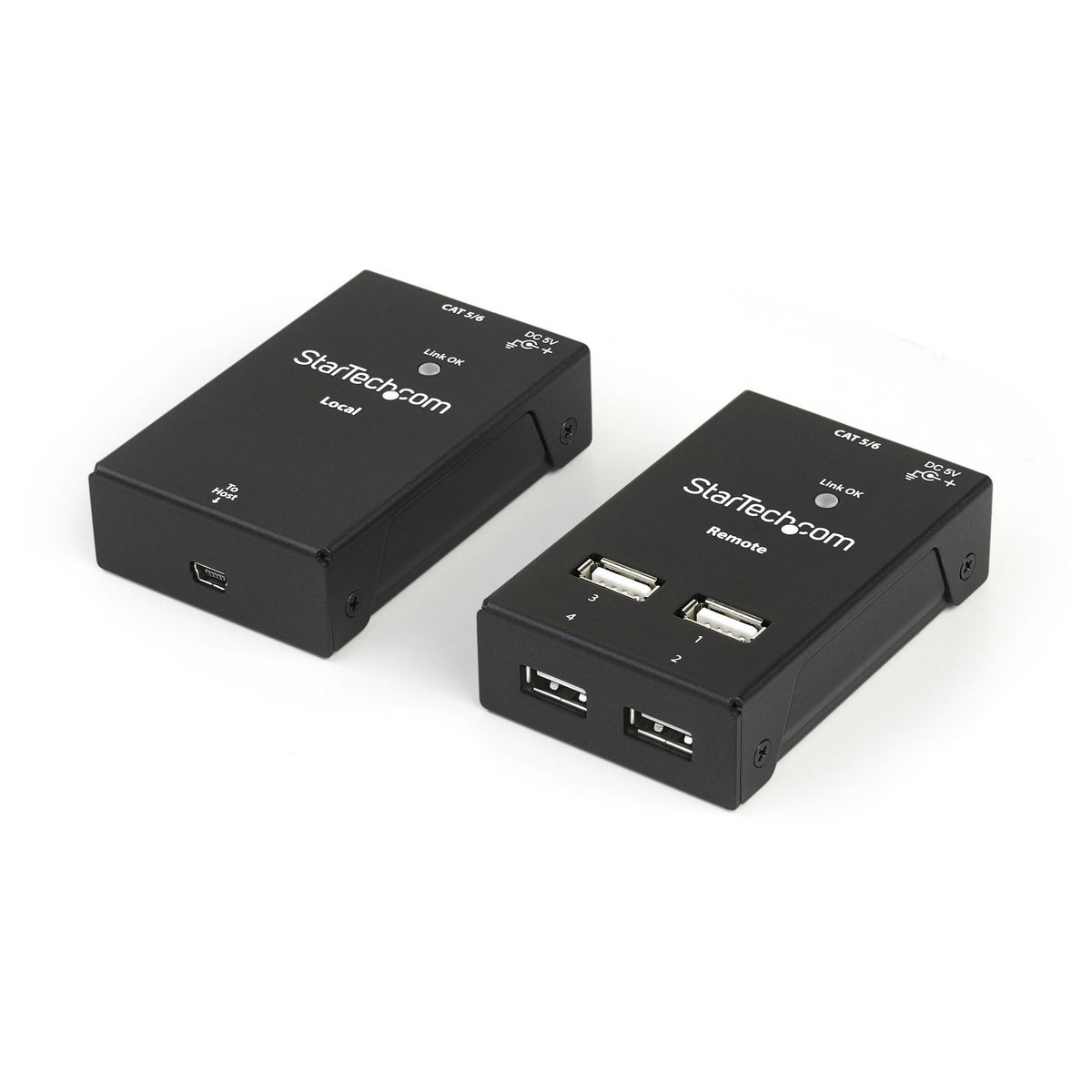 StarTech.com 4-Port USB 2.0 Over Cat5 Extender Up to 130ft 4x USB Steel