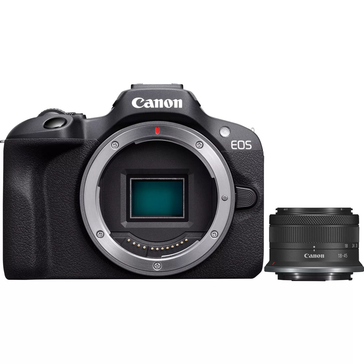 Canon EOS R100 24.1 Megapixel Digital SLR Camera with Lens - 18 mm - 45 mm