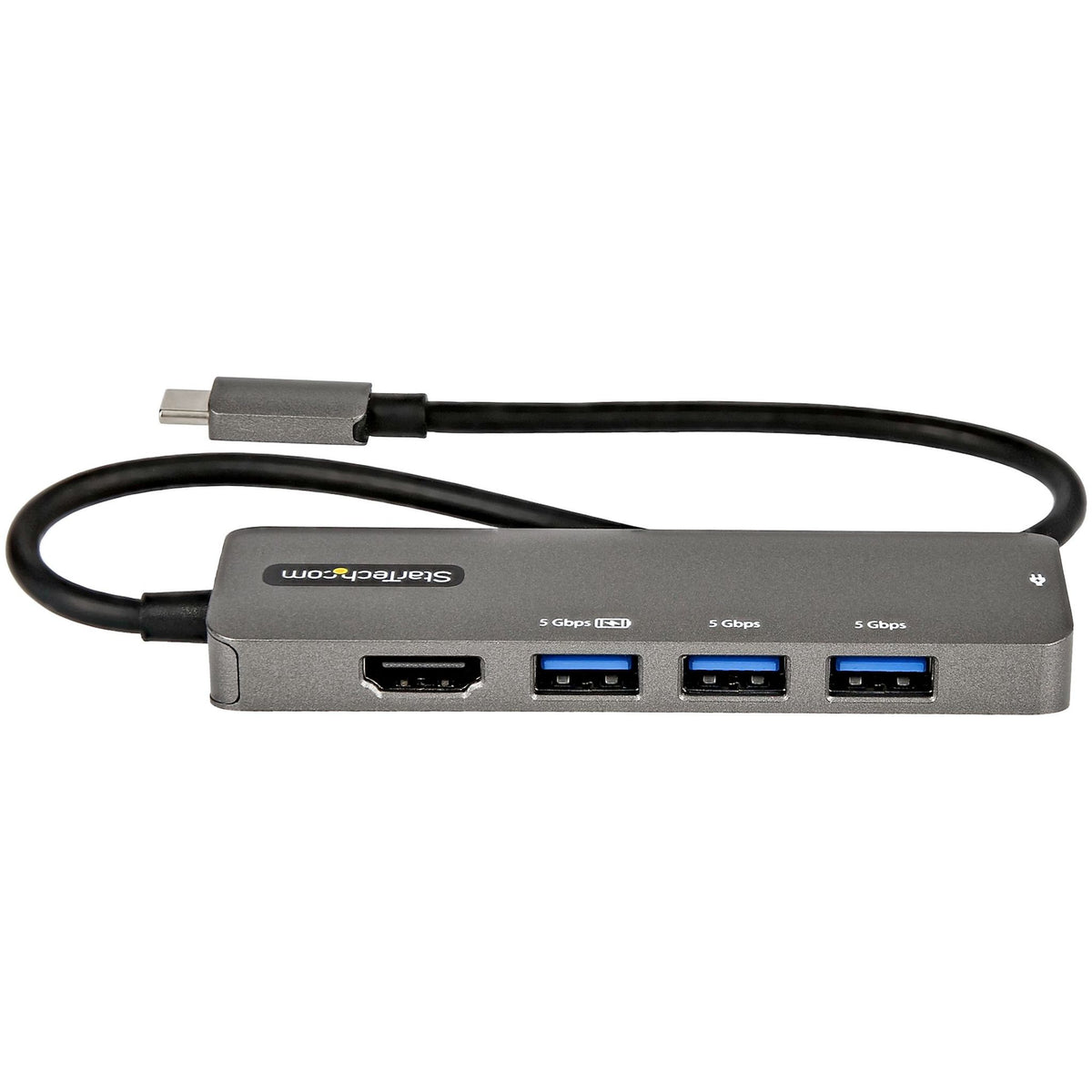 StarTech.com USB C Multiport Adapter HDMI 4K 60Hz 4xUSB 3.0 12" Cable