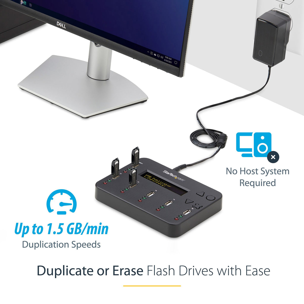 StarTech USB 1 to 5 Flash Drive Duplicator/Eraser USB 3.0 1.5GB/min