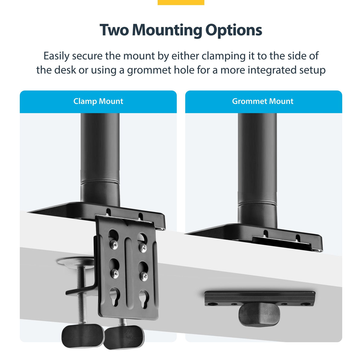 StarTech.com Monitor Desk Mount 49" 20kg VESA 75x75/100x100 Mechanical Spring
