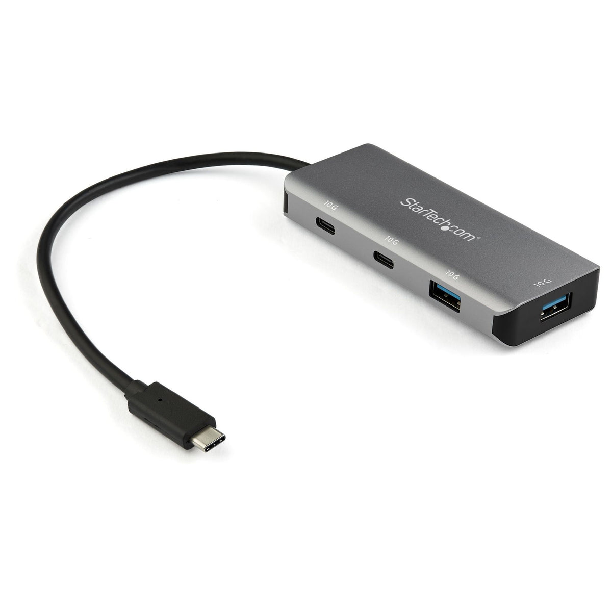 StarTech.com USB-C Hub 4 USB 3.1 Ports External Black Space Gray UASP
