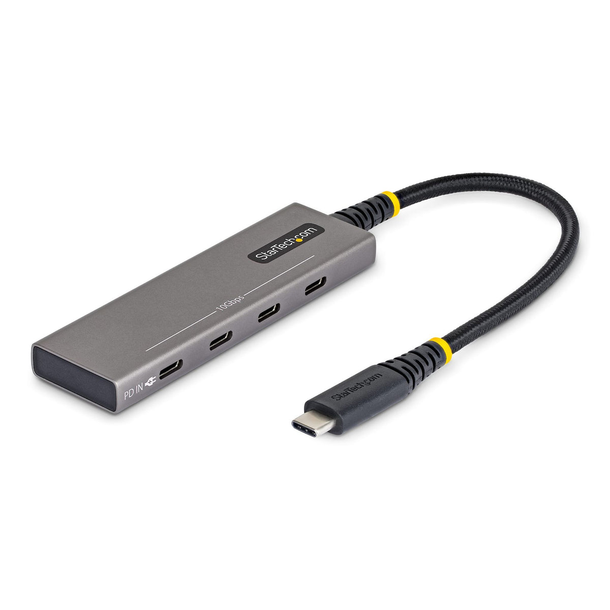 StarTech 4-Port USB-C Hub 10Gbps 100W PD 4x USB-C Overcurrent Protection 20cm