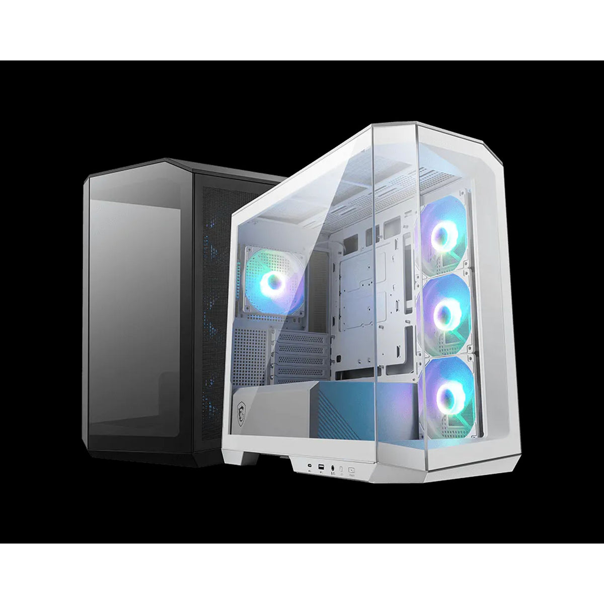 MSI MAG PANO M100R PZ WHITE Micro ATX Case USB-C 2 x USB 3.0 4 x PCI-E 2 x 2.5" 2 x 3.5 tl:13098bfd