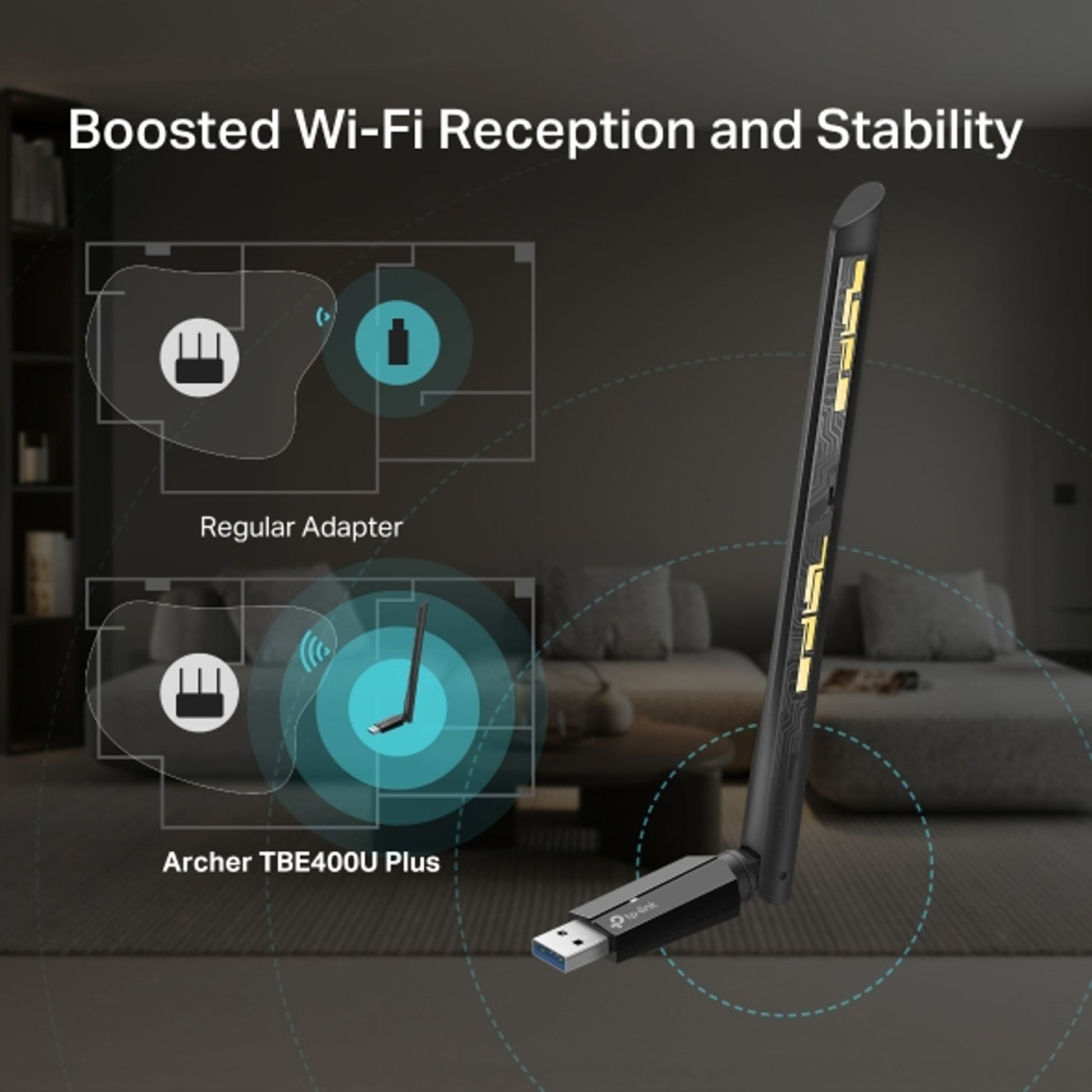 TP-Link Archer TBE400U Plus BE6500 Tri-Band Wi-Fi 7 USB Adapter tl:817bebdf