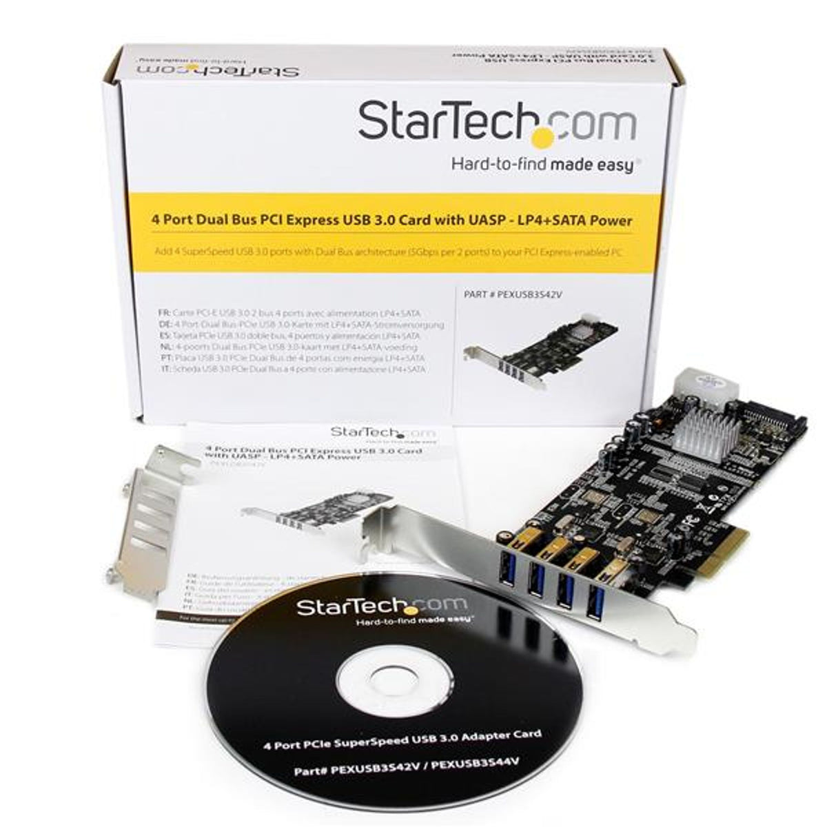 StarTech USB Adapter PCI Express x1 4 Port USB 3.0 Card