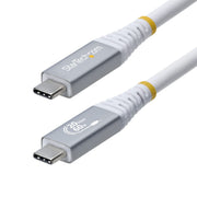 StarTech.com 3m USB4 Cable 20Gbps 60W PD 4K120Hz DP 1.4 TPE Jacket White USB-C