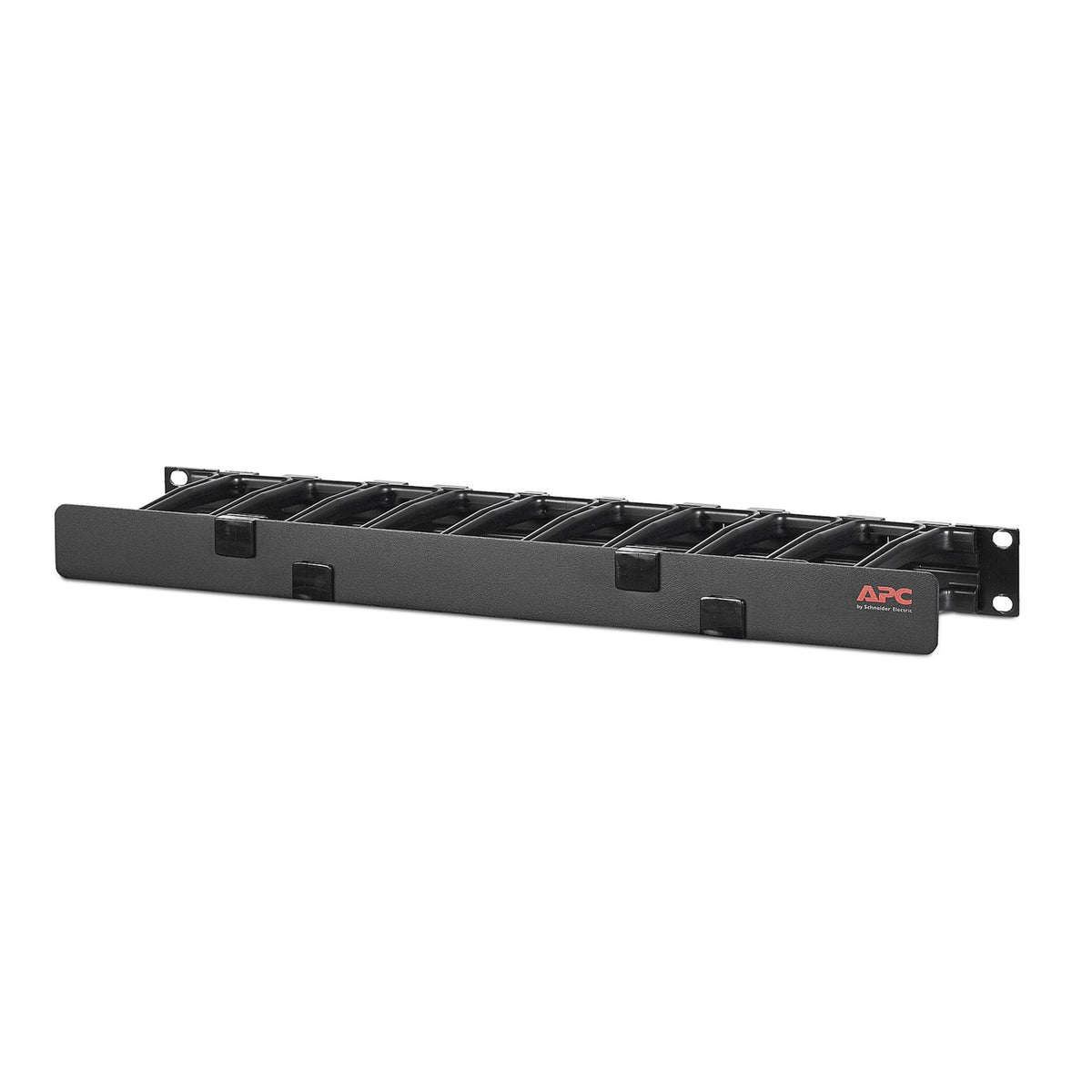 APC NetShelter Horizontal Cable Manager 1U Single Side with Cover Black