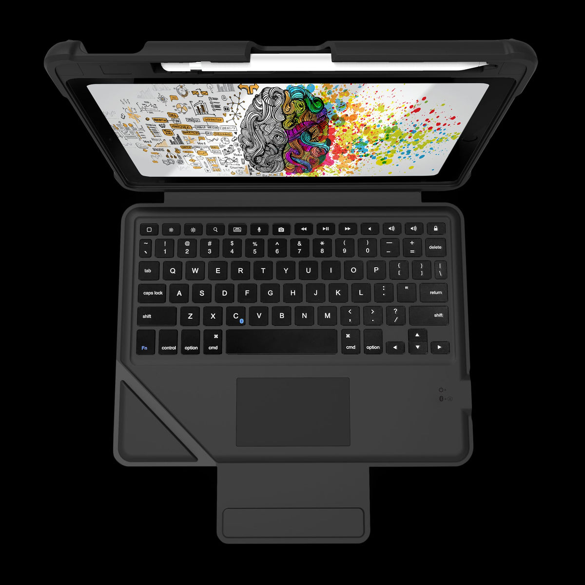 STM DUX Bluetooth Keyboard Case for iPad 9th/8th/7th Gen - Black