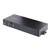StarTech 16-Port Industrial USB 3.0 Hub 5Gbps Mountable with Level-4 ESD