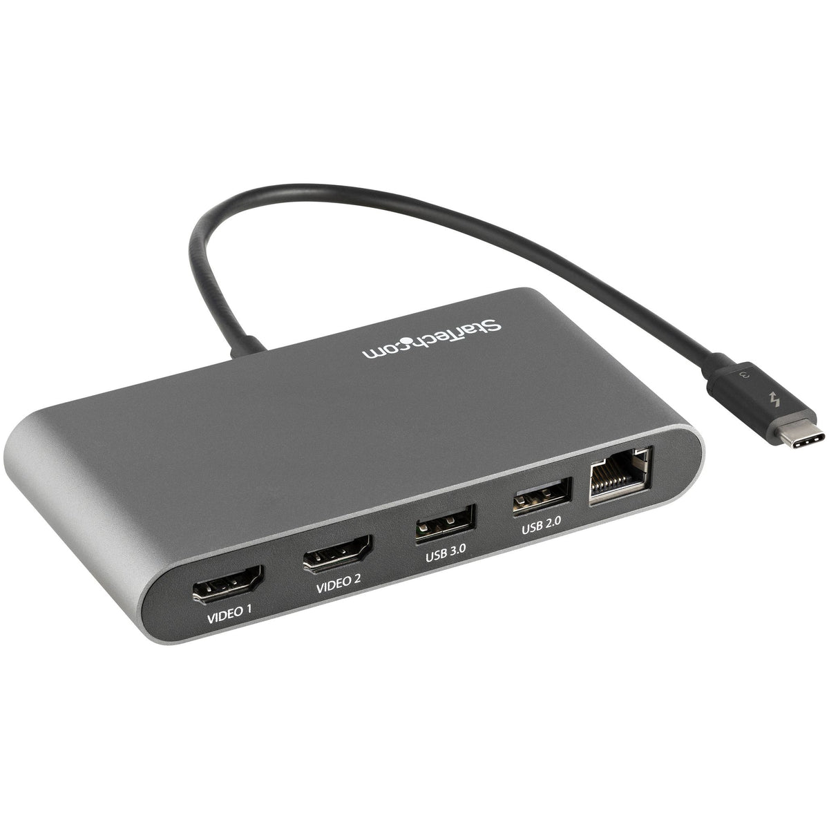 StarTech.com Thunderbolt 3 Docking Station for Notebook - Black Silver