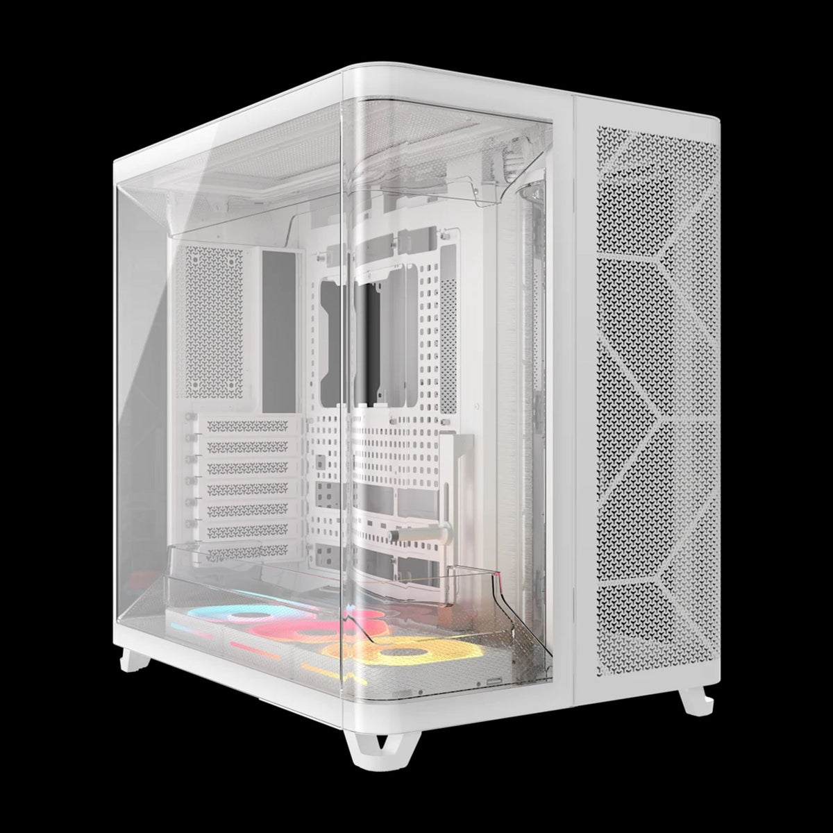Corsair AIR 5400 LX-R RGB Triple Chamber White Mid-Tower ATX E-ATX Case 360GPU 180CPU 360RAD USB-C tl:99fa1a7c