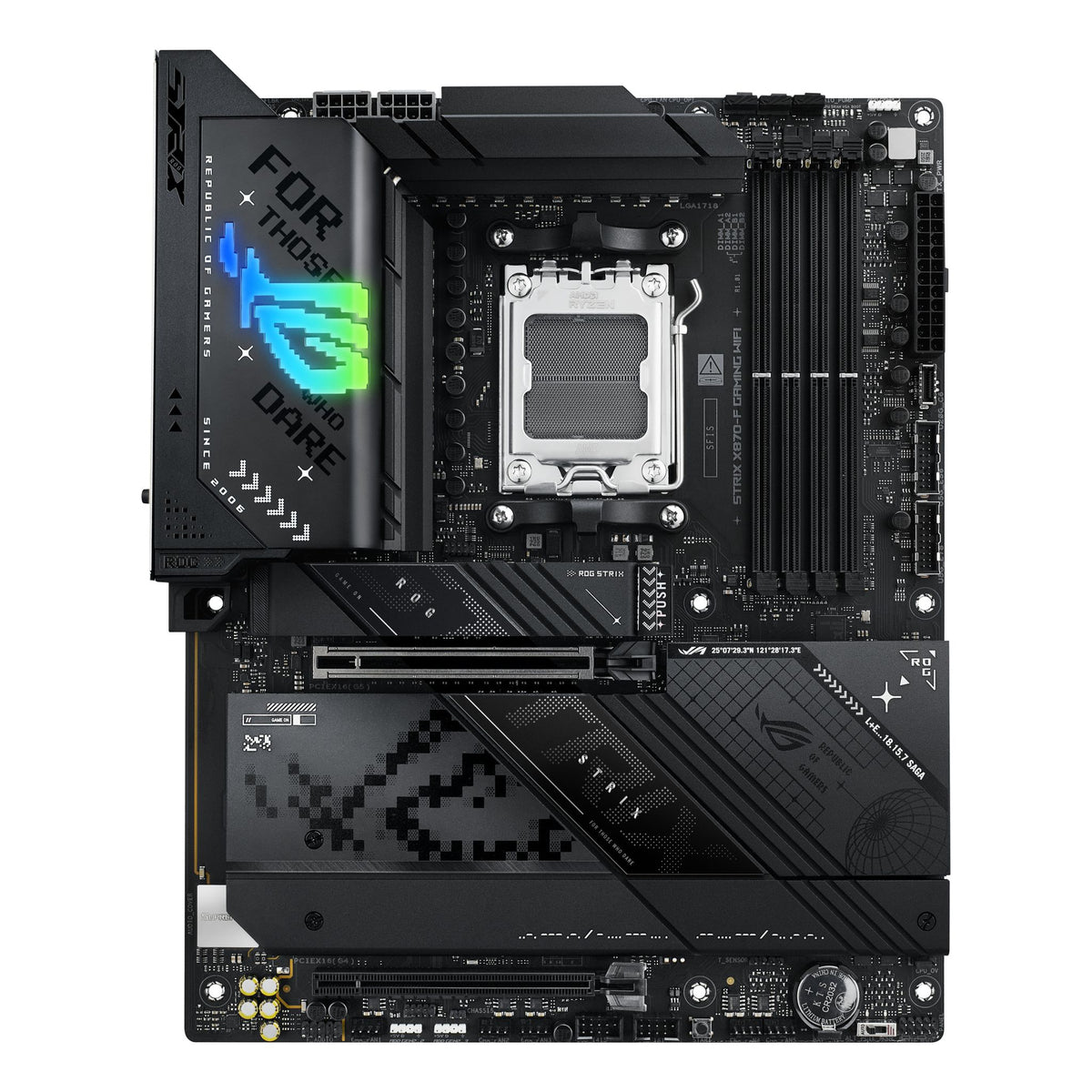 ASUS ROG STRIX X870-F GAMING WIFI AM5 ATX Motherboard DDR5 192GB 4x M.2 Wi-Fi 7 tl:c1a7b772