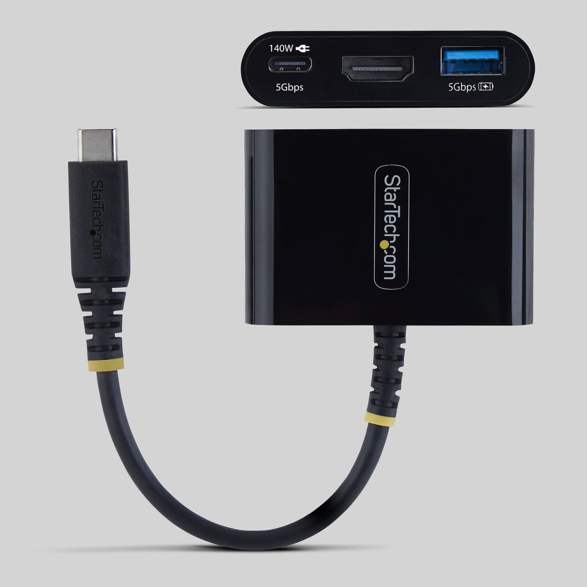 StarTech USB-C to HDMI Multiport Adapter 4K 60Hz 140W PD USB-A Hub