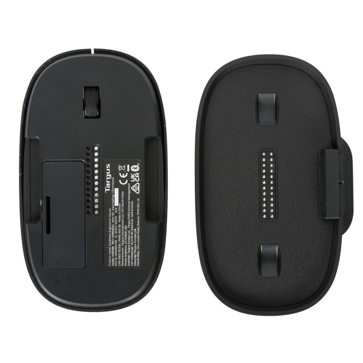 Targus ErgoFlip AMB586GL Full-size 6-Button Bluetooth Mouse 4000 DPI Black