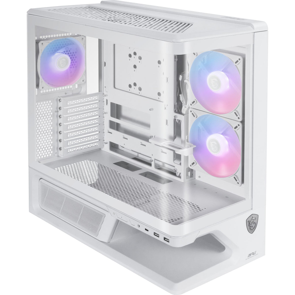 MSI ATX Mid Tower Curved TG Front 2x140mm ARGB Side 1x120mm ARGB Rear Floating