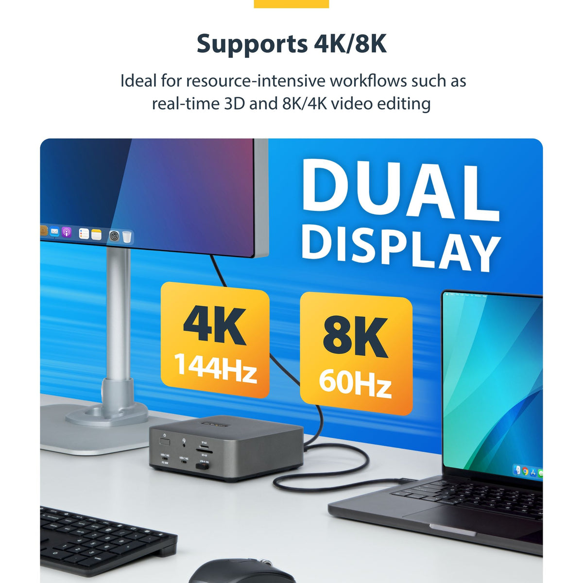 StarTech.com Thunderbolt 5 Cable 80Gbps 240W PD 8K USB-C-Compatible