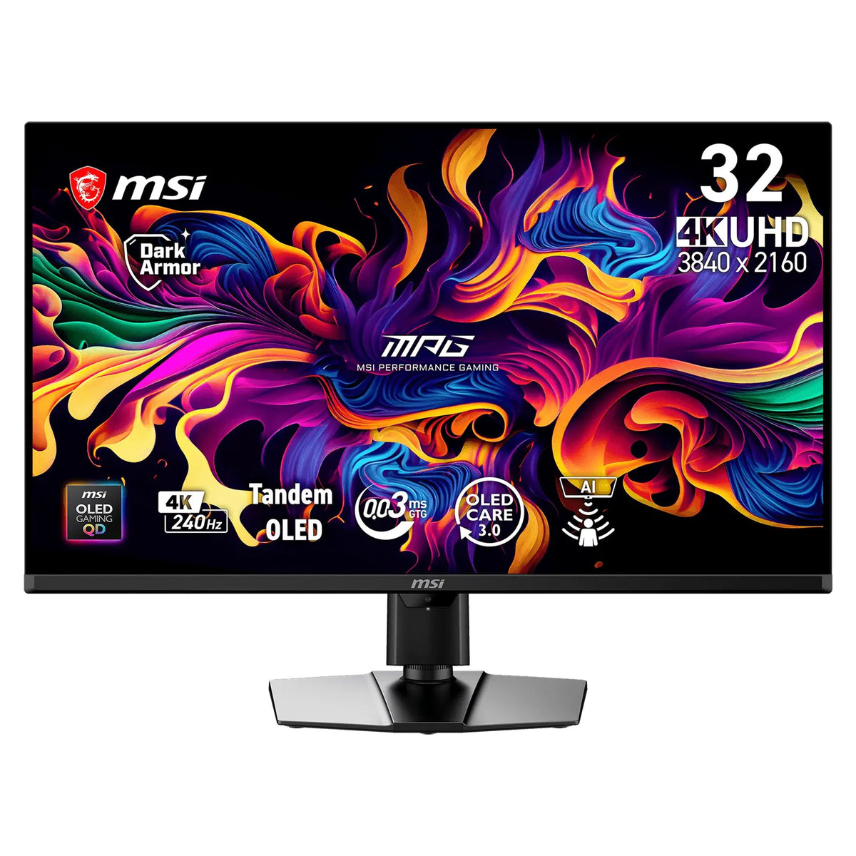 MSI MPG 322UR 32" 4K QD-OLED 240Hz Gaming Monitor HDMI 2.1 DP 2.1 USB-C