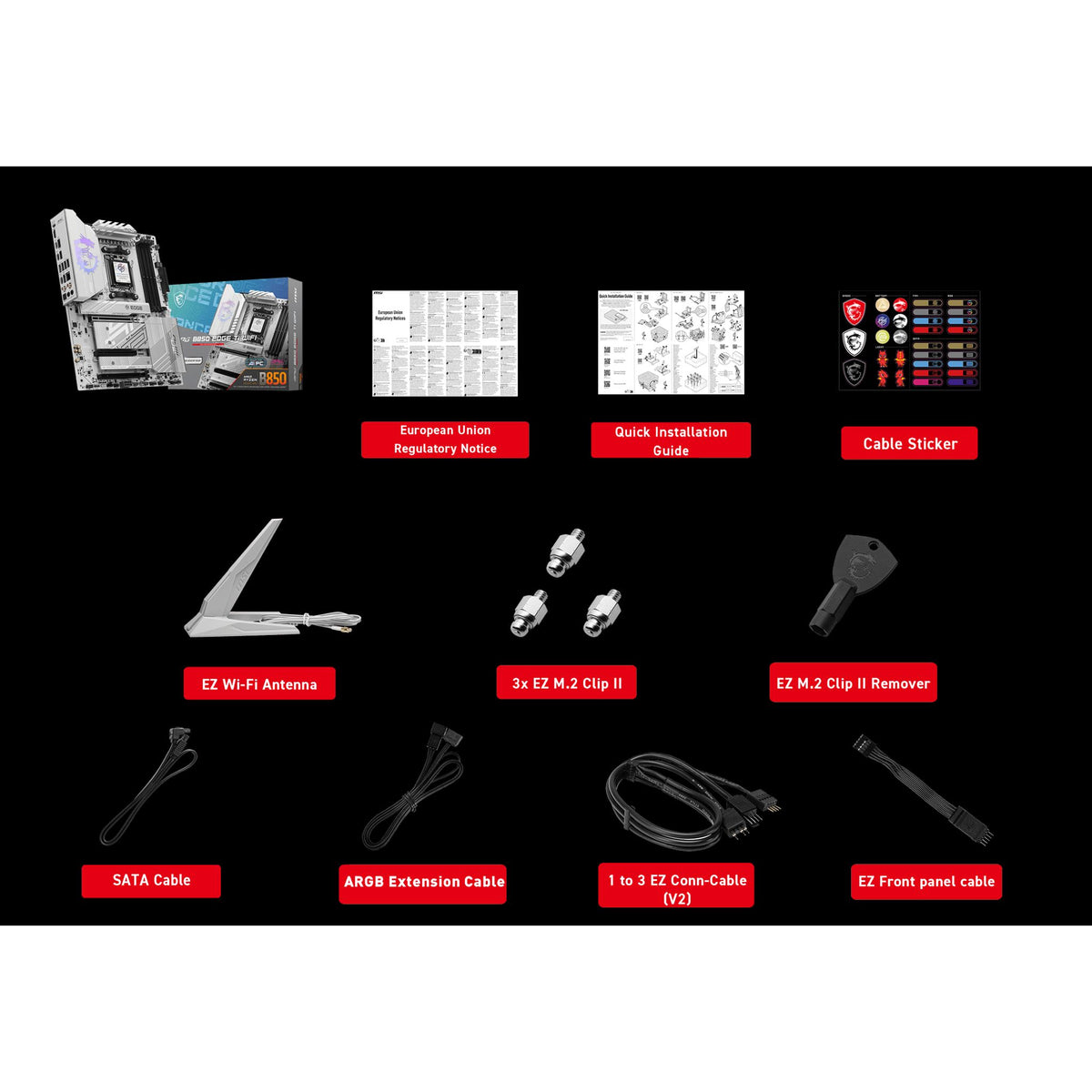 MSI B850 EDGE TI WIFI AMD B850 4x DDR5 4x M.2 3x PCI-E x16 WiFi 7 tl:4ede3438