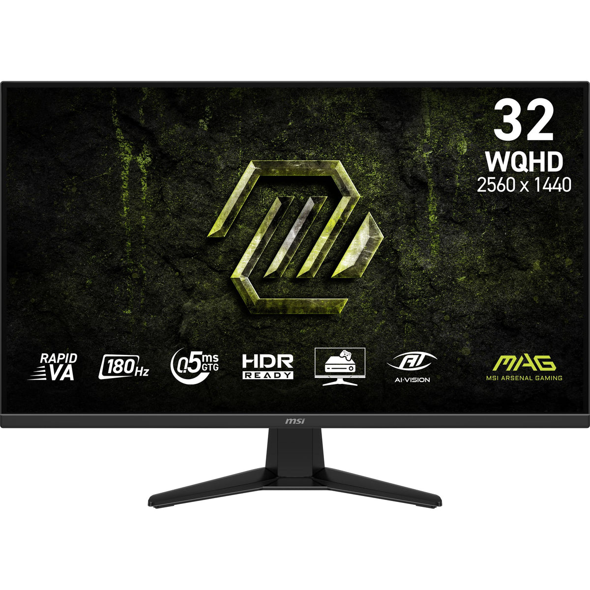 MSI MAG 325QF E18V 32" WQHD 180Hz VA Gaming Monitor HDMI DP Black