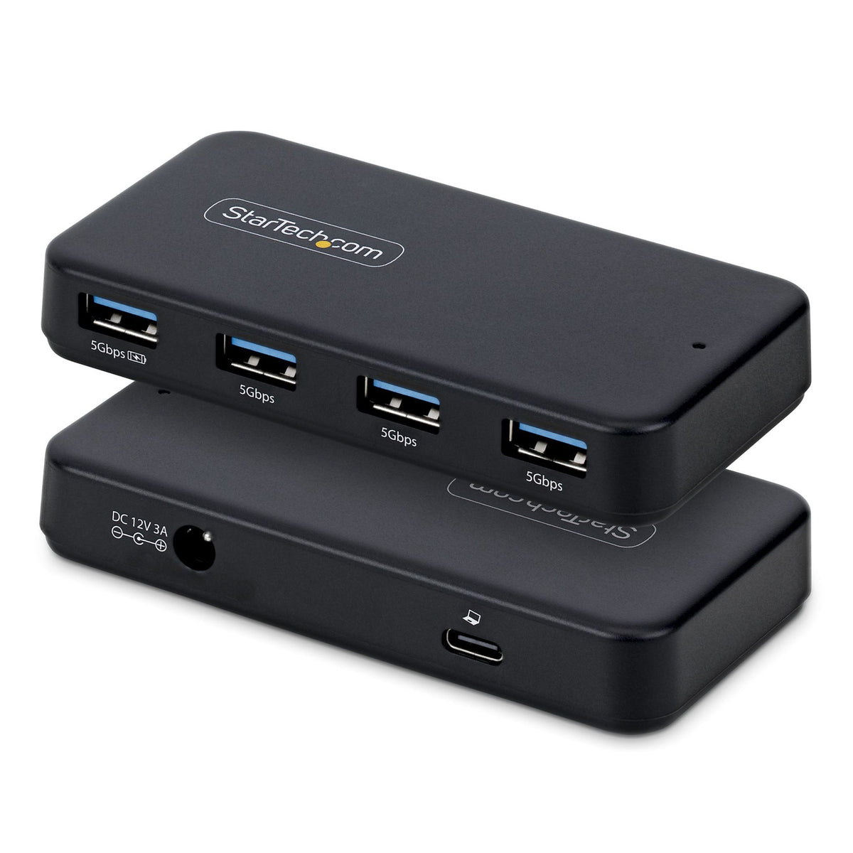 StarTech 4-Port USB-A Hub 5Gbps Self-Powered BC 1.2 Charging Port