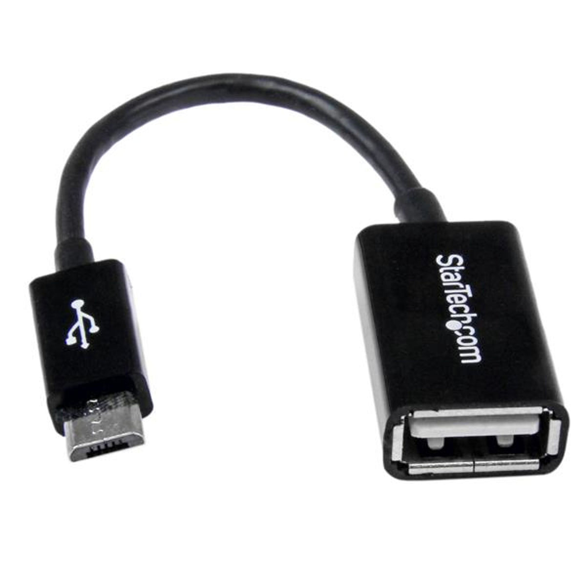 StarTech.com 5in Micro USB to USB OTG Host Adapter M/F Black