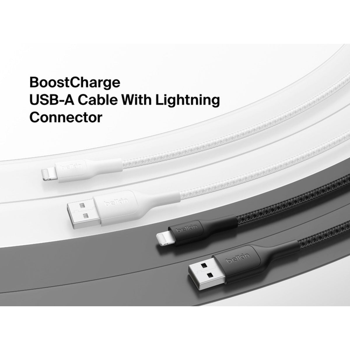 Belkin BoostCharge Pro Braided Lightning to USB-A Cable 1M Black CAA020FQ1MBK tl:603d8e5c