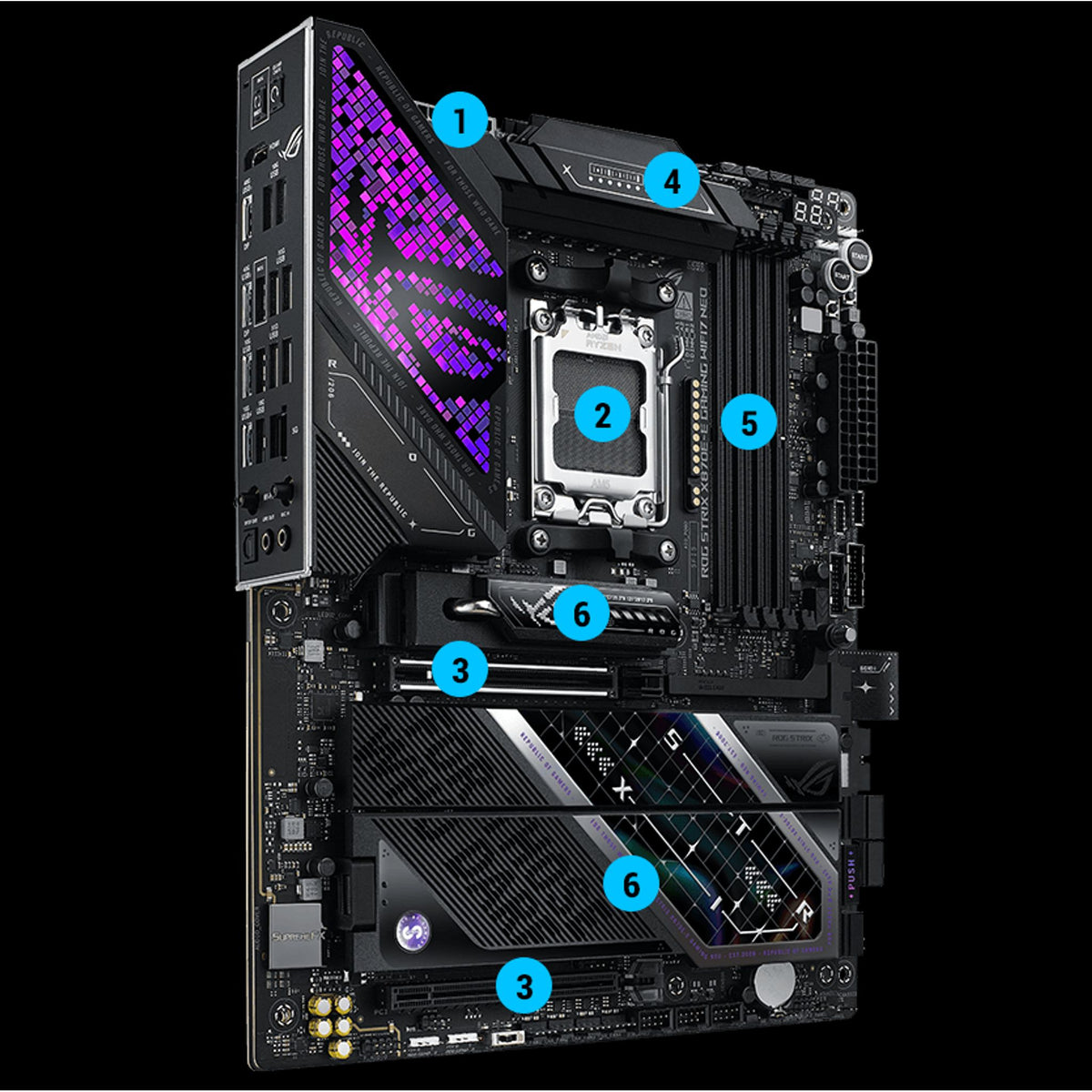 ASUS ROG STRIX X870E-E GAMING NEO AM5 DDR5 256GB 5x M.2 PCIe 5.0 WiFi 7 ATX tl:7d8f9441