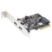 StarTech USB Adapter PCI Express x4 2x USB 3.1 UASP Black
