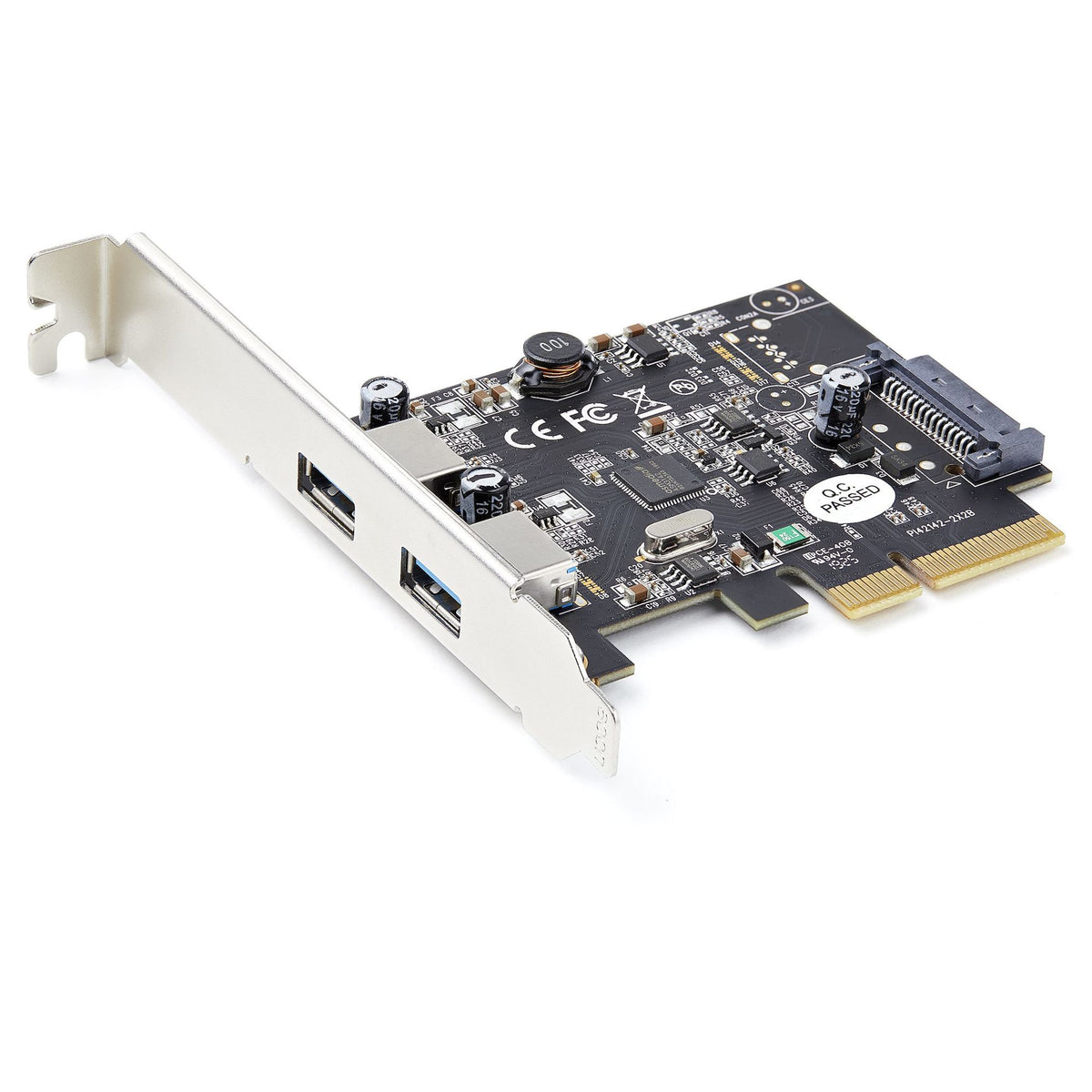 StarTech USB Adapter PCI Express x4 2x USB 3.1 UASP Black
